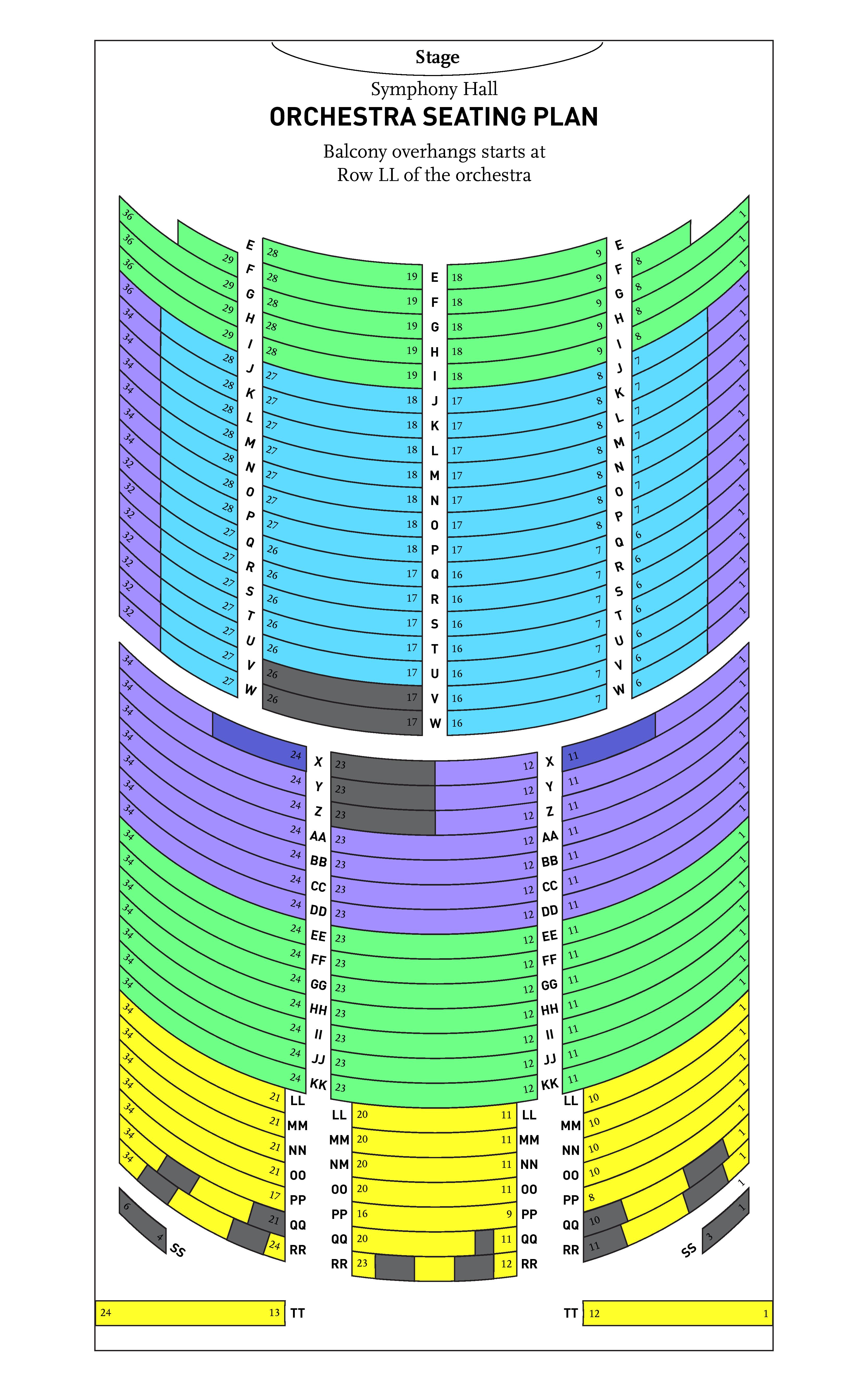 BPO Symphony Hall Orchestra Seating Chart